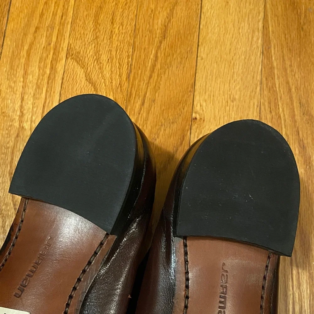 Jarman Men’s Brown Kid Skin Loafers Size 11 EEE Penny Loafer Oxblood New